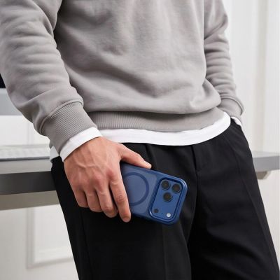 6. Tech-Protect Magmat Magsafe CC Case for iPhone 18 Pro Max / 17 Pro Max - Matte Navy Blue