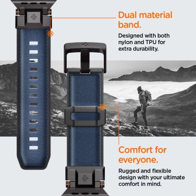 13. Spigen DuraPro Armor Strap for Apple Watch 44 / 45 / 46 / 49 mm - Navy Blue