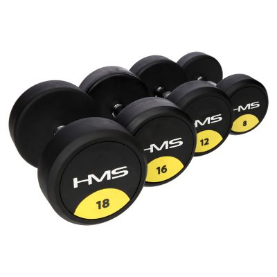 5. Rubber-coated dumbbell 9kg HMS HG PRO 9