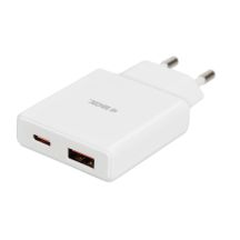 IBOX UNIVERSAL CHARGER C-43 GAN PD30W SLIM USB A+C WHITE