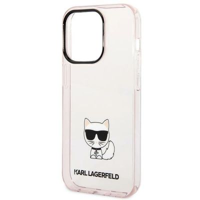 6. Karl Lagerfeld Choupette Body Case for iPhone 14 Pro Max - Pink