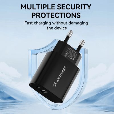 7. Wozinsky WGWCB USB-A USB-C 20W Wall Charger - Black