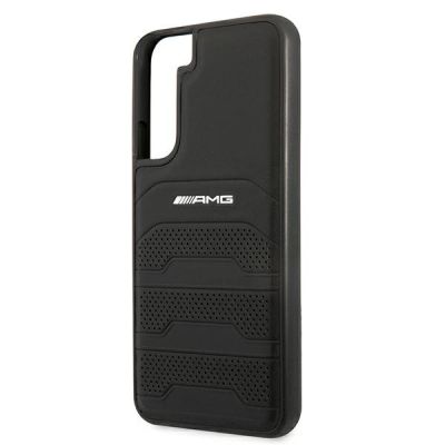 6. AMG Leather Debossed Lines case for Samsung Galaxy S22+ - black