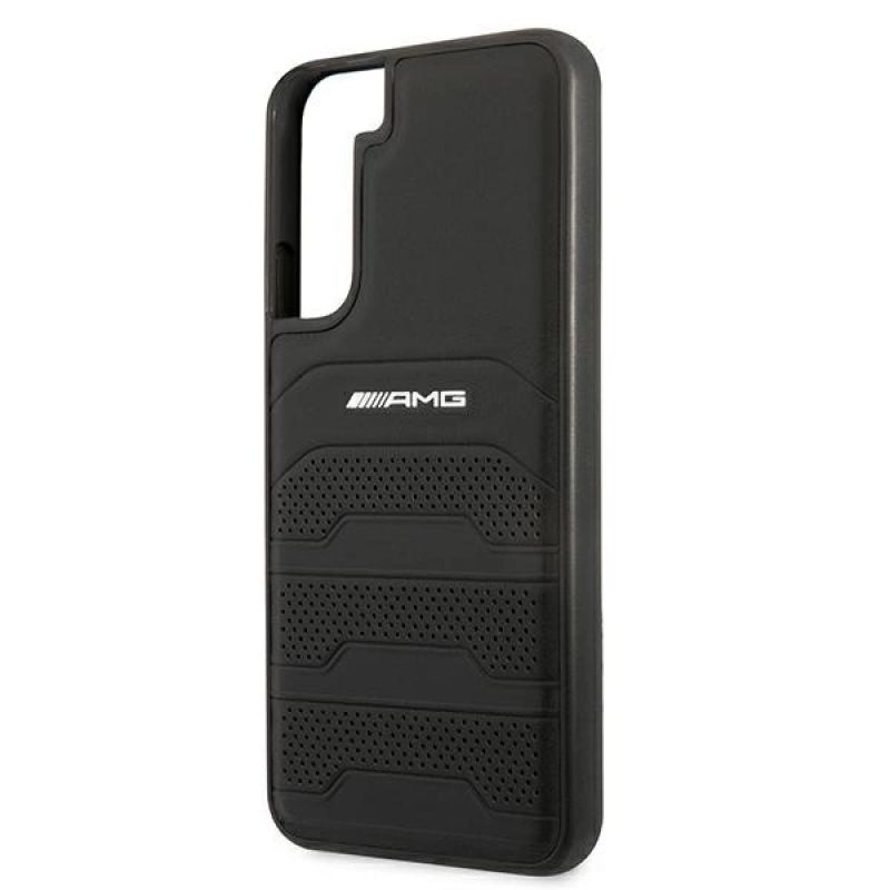 6. AMG Leather Debossed Lines case for Samsung Galaxy S22+ - black