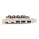2. Digitus PCIe Card 2 x USB-C and 3 x USB A