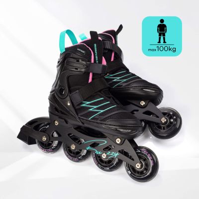 8. Meteor Roller Skates L 38-43 Buzzy Black/Pink/Mint