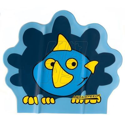 Swimming cap Aqua-Speed latex ZOO Dino Junior blue