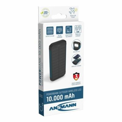 2. Ansmann PB212W Lithium Polymer (LiPo) 10000 mAh Black, Blue