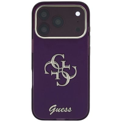 3. Guess IML 4G Script Metal case for iPhone 17 Pro / 18 Pro - burgundy