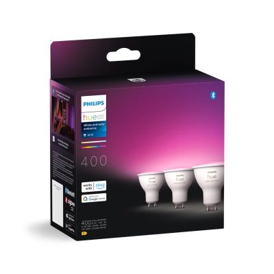 2. Philips Hue White and color ambiance Smart spotlight GU10 (3-pack)