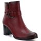 Women's insulated ankle boots with a block heel, red M.Daszyński SA125-32
