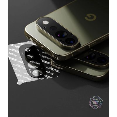 5. Ringke Tempered Glass Camera Full Cover 2-Pack for Google Pixel 11 Pro - Black