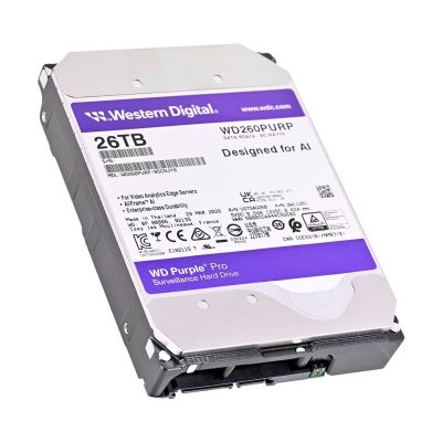 3. WD Purple Pro WD260PURP HDD (26 TB; 3.5"; 512 MB; 7200 RPM)