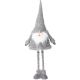 3. SANTA CLAUS ON TELESCOPIC LEGS 30X18X100CM SILVER
