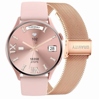 Smartwatch Gravity Rose Gold Strap + Bracelet GT11-5