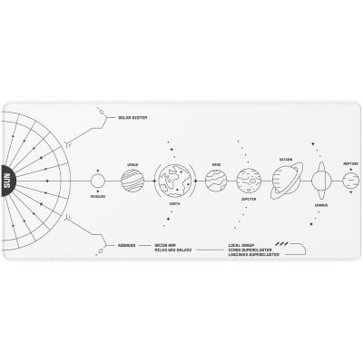 Dark Project Terra Nova Gaming Mousepad White