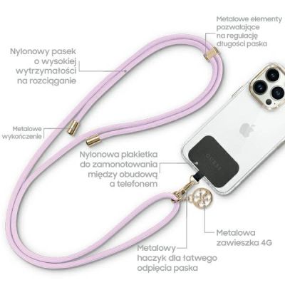 2. Guess CBDY Cord phone strap - lilac