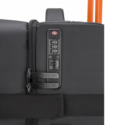 6. Puccini Colorado Medium Soft Travel Suitcase Black - EM50249B-1