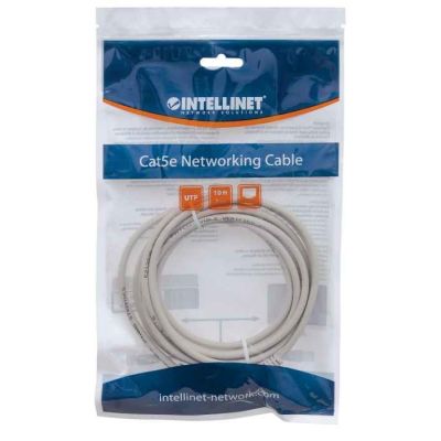 2. INTELLINET PATCH CORD CAT5E UTP 3M GRAY 100% COPPER