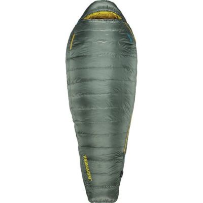 2. Therm-a-Rest Questar Adult Mummy Sleeping Bag Polyester Green, Yellow