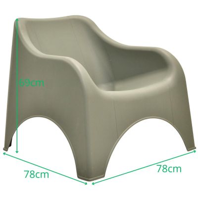 6. NUVOLA GREEN PLASTIC GARDEN CHAIR