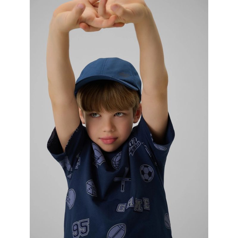 5. Boy's regular printed T-shirt 4F 4FJRSS26TTSHM3466-31A