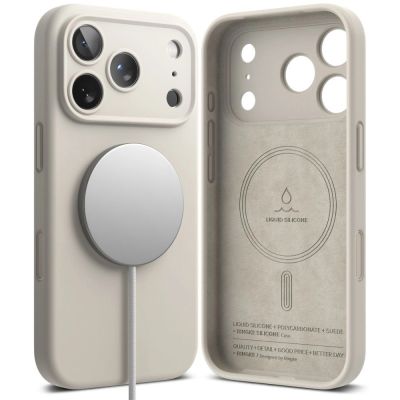 2. Ringke Silicone MagSafe Case for iPhone 18 Pro Max - Beige