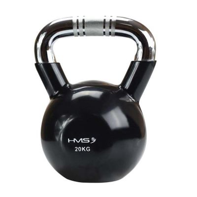 5. Kettlebell cast iron handle chrome knurled HMS KTC12 BLACK 