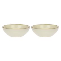 Set of 2 Concerto Avorio Salad Bowls - Ivory, 26 cm