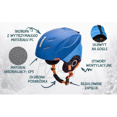 18. Meteor Lumi ski helmet navy / blue 24867-24869