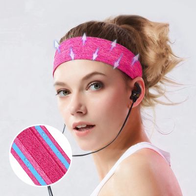 4. Elastic fabric headband for running fitness orange