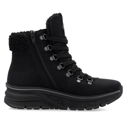 18. Waterproof insulated women's hiking boots in black Rieker 48034-00