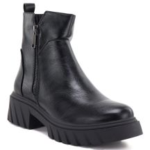 Women’s black block-heel and platform ankle boots M.Daszyński