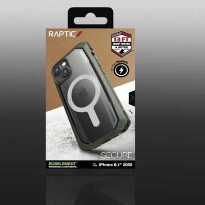 6. Raptic X-Doria Secure Case iPhone 14 with MagSafe armored cover green