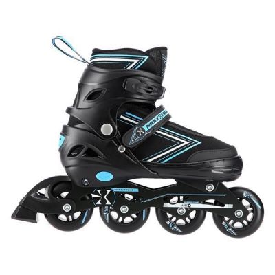 7. NILS EXTREME NH11912 A 2IN1 ROLLER SKATES BLACK-BLUE SIZE M (35-38) WITH REPLACEABLE HOCKEY BLADE