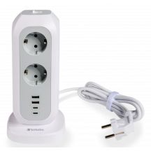 Verbatim 49547 11-way power strip for indoor use, White