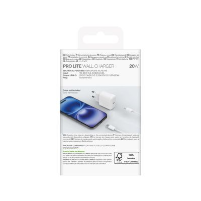 3. Puro PROLITE 20W USB-C Wall Charger - White