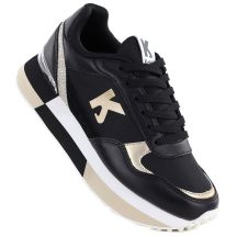 Women's leather sports shoes black Kobbo 100102
