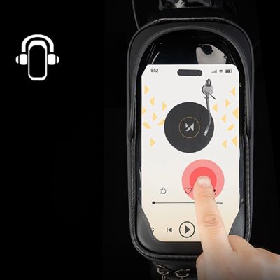 8. Wozinsky bicycle bag for the frame, armored, with a phone pocket, 1.7 l - black