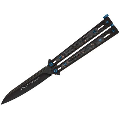 Tokisu 02259 Balisong Bright Black Steel knife