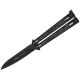 Tokisu 02259 Balisong Bright Black Steel knife