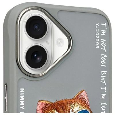 3. Nimmy Glasses Cool Cat iPhone 16 Case - Gray