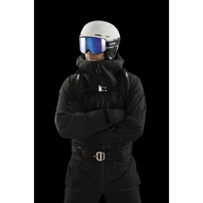5. Uvex provoqe FM ski goggles for winter sports, black, men's, blue, spherical lens