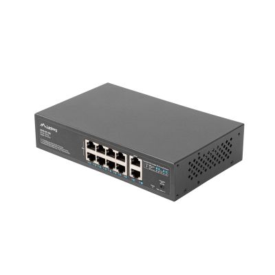 10. Lanberg Switch PoE+ Rack 10"/19" RSFE-8P-2GE-120
