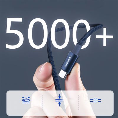 8. PD60W USB-C to USB-C Digital Display 1.2m Nylon Cable - blue