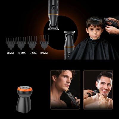 16. MAXGROOM LK-892 multifunctional trimmer with replaceable tips - black