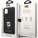 8. Karl Lagerfeld KLHCN61SMHKNPK case for iPhone 11 / Xr - black Silicone Ikonik Metal Pin