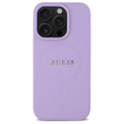 3. Guess Saffiano MagSafe iPhone 16 Pro Max Case - Purple