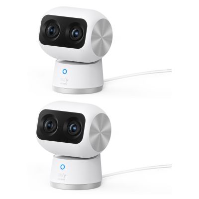2. Anker Eufy | Indoor Security Camera | S350 | Wide-Angle Lens | Tabletop | Micro SD Card, Max 128GB | White