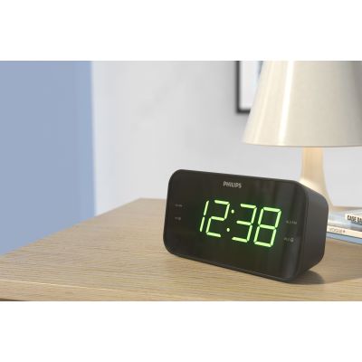 13. Philips TAR3306/12 Alarm Clock Digital Alarm Clock Black
